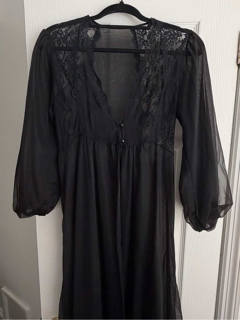 Vintage Nylon Boudoir Robe